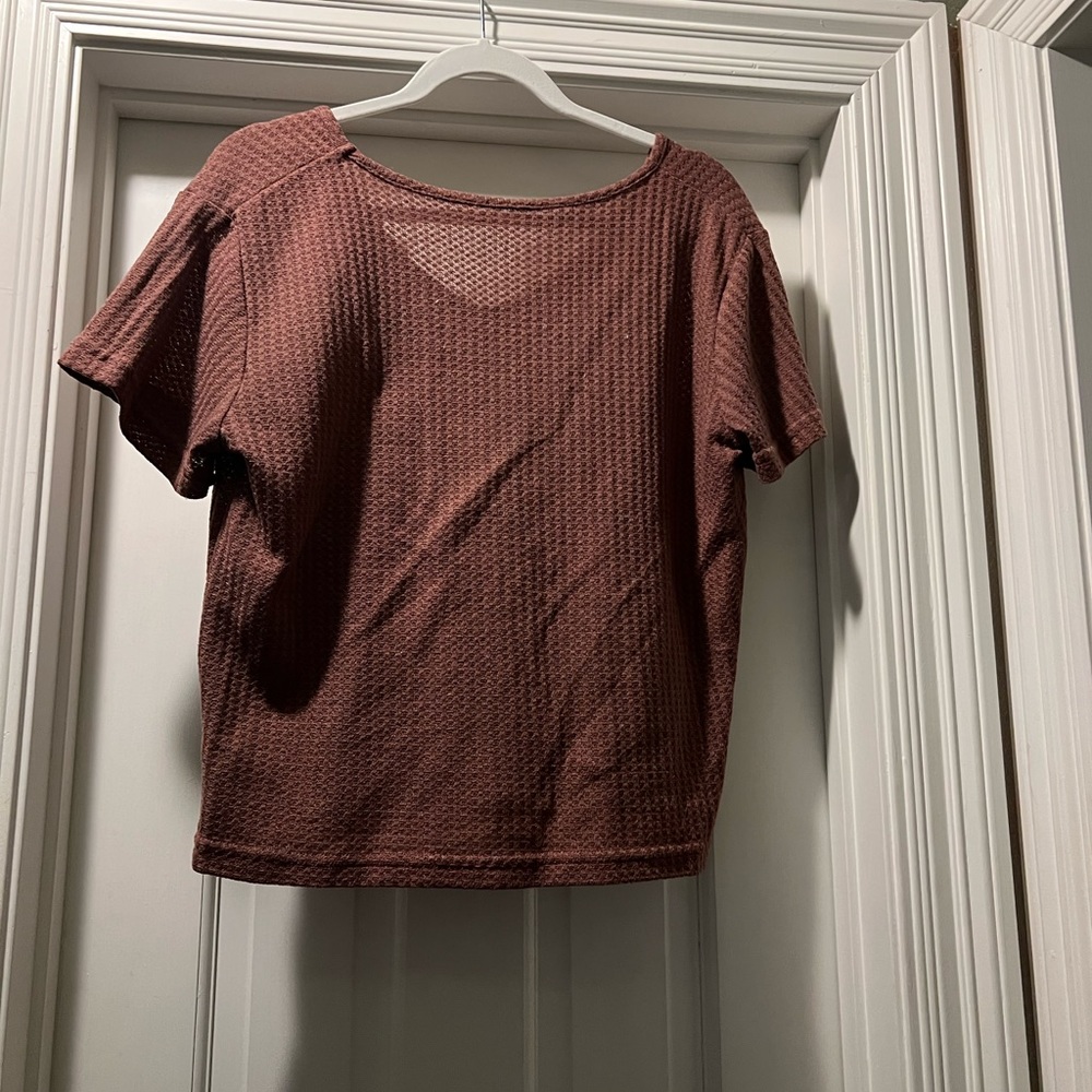 Ribbed short sleeve shirt